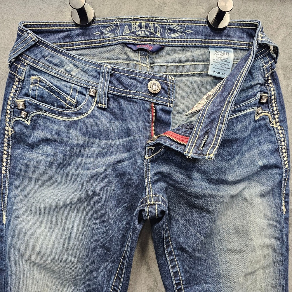 ARIAT Ruby Bootcut Jeans Womens 29R (30) Medium Wash Embroidered Western Denim